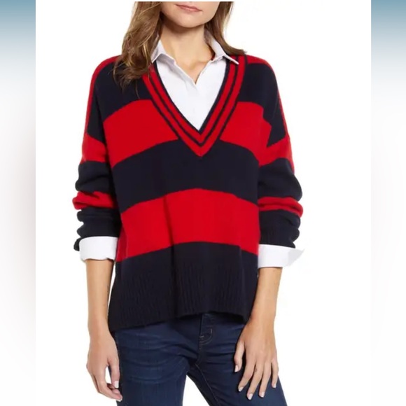 Tommy Hilfiger V Neck Sweater Size Medium - Picture 6 of 6